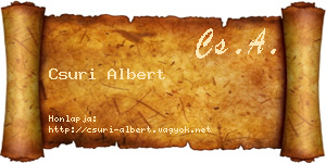 Csuri Albert névjegykártya