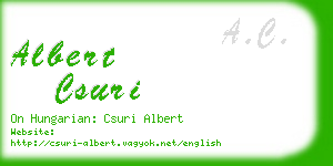 albert csuri business card